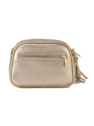 Mia Tomazzi Leder-Umhängetasche "Gradisca" in Gold - (B)22,5 x (H)16 x (T)7 cm