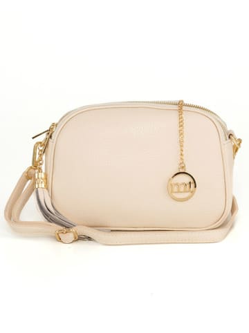 Mia Tomazzi Leder-Umhängetasche "Gradisca" in Beige - (B)22,5 x (H)16 x (T)7 cm