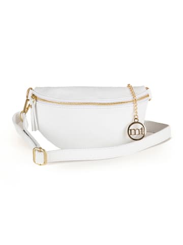 Mia Tomazzi Leder-Brustbeutel "Perugino" in Weiß - (B)23 x (H)13 x (T)2 cm