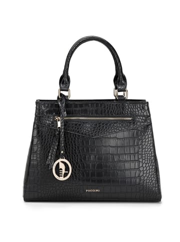 Puccini Henkeltasche in Schwarz - (B)34 x (H)25 x (T)10 cm
