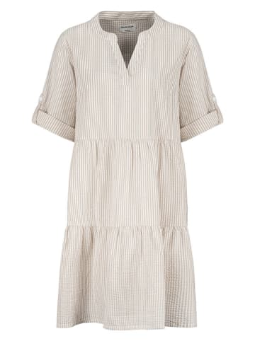 Fresh Made Kleid in Beige/ Weiß