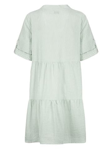 Fresh Made Kleid in Grün/ Weiß