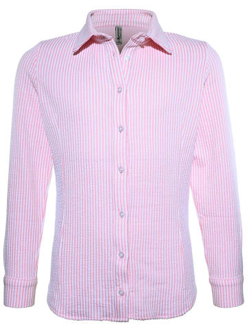 Blue Effect Bluse in Rosa/ Weiß