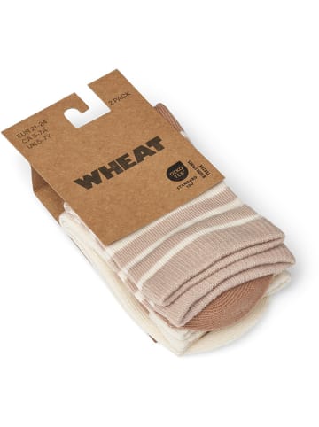 Wheat Skarpety (2 pary) w kolorze kremowo-jasnobrązowym