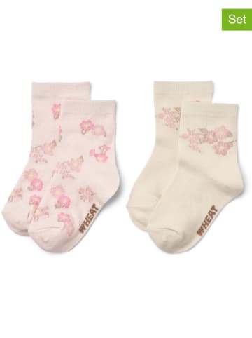 Wheat 2er-Set: Socken in Creme/ Rosa
