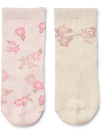 Wheat 2er-Set: Socken "Luna" in Creme/ Rosa