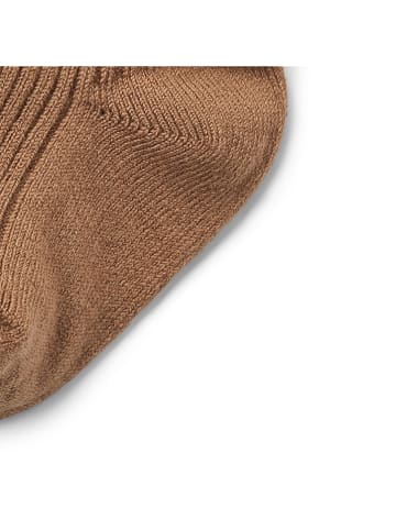 Wheat Woll-Socken in Hellbraun