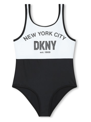 DKNY Badeanzug in Schwarz/ Weiß