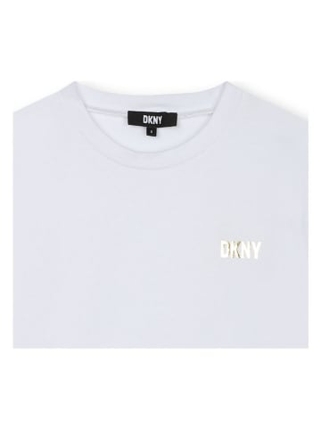 DKNY Sukienka koszulowa w kolorze złoto-białym