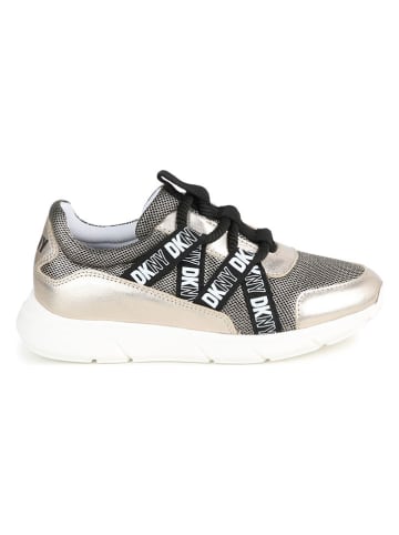 DKNY Sneakersy w kolorze beżowo-czarnym