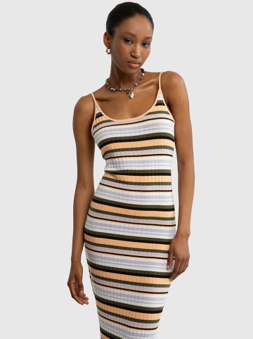 BIG STAR Kleid in Lila/ Khaki/ Orange