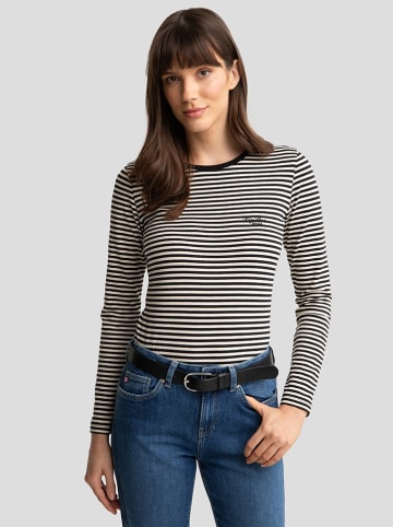 BIG STAR Longsleeve in Schwarz/ Weiß