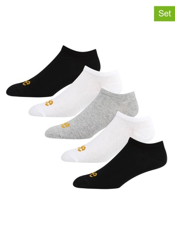 LEE Underwear 5er-Set: Socken "Frankie" in Schwarz/ Weiß/ Grau