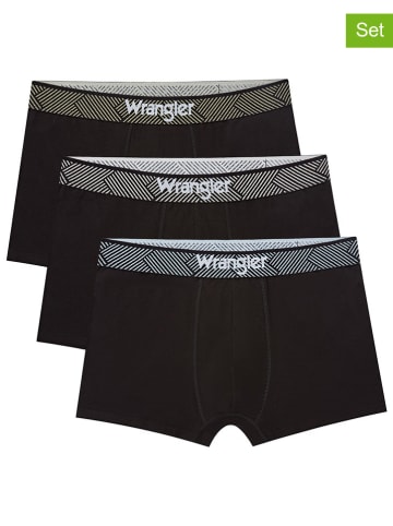 Wrangler 3er-Set: Boxershorts "Worthing" in Schwarz