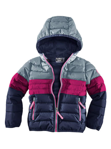 Killtec Steppjacke  in Dunkelblau/ Pink/ Hellblau