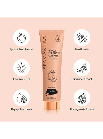 SEAMÁNTIKA Peeling do twarzy "Apricot Seed Powder - Apricot Seed" - 100 ml
