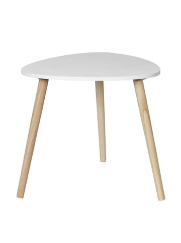 THE HOME DECO FACTORY Salontafel wit/lichtbruin - (B)48 x (H)46 cm