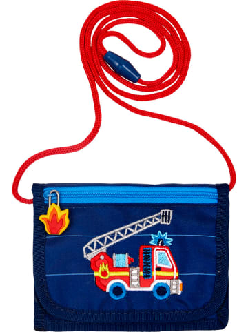 Die Spiegelburg Brustbeutel "Feuerwehr (Wenn ich mal groß bin)" in Blau - (L)26 x (B)14 cm