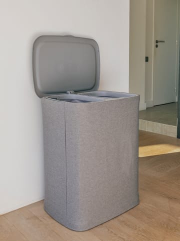 Kitchen Move Wäschesammler "Sven" in Grau - (B)46 x (H)59 x (T)34 cm - 50 l