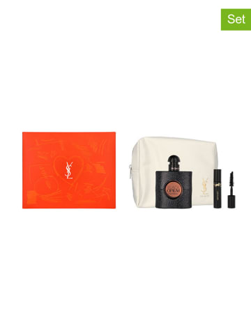 Yves Saint Laurent 3tlg. Set: "Black Opium" - EdP, Mascara und Kosmetiktasche
