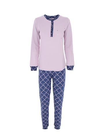 COTONELLA Pyjama in Rosa/ Dunkelblau