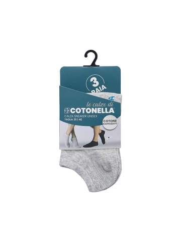 COTONELLA 3er-Set: Socken in Grau