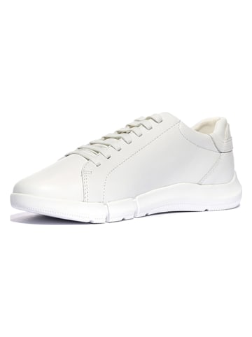 Geox Skórzane sneakersy "Adacter" w kolorze kremowym