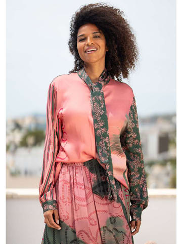 miss goodlife Bluse in Aprikot/ Grün