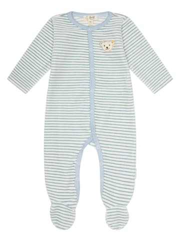 Steiff Strampler in Hellblau/ Creme