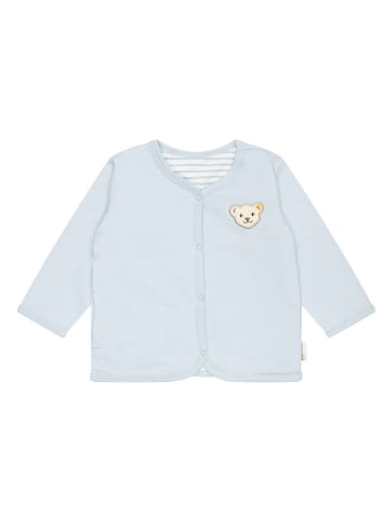 Steiff Sweatjacke in Hellblau/ Weiß