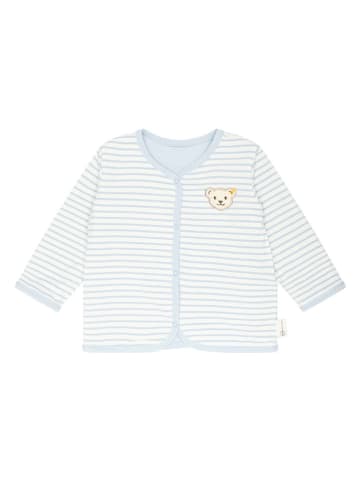 Steiff Sweatvest lichtblauw/wit