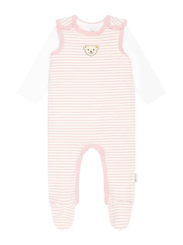 Steiff 2tlg. Outfit in Weiß/ Rosa