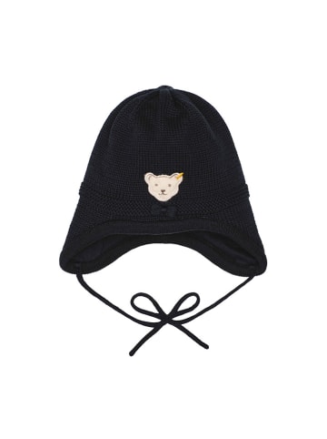 Steiff Czapka w kolorze granatowym