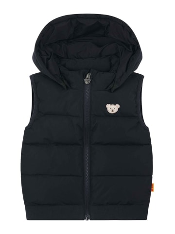 Steiff Doorgestikte bodywarmer zwart