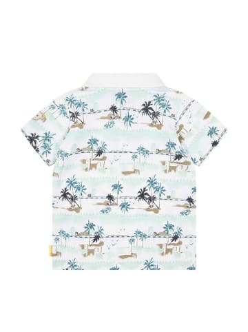 Steiff Poloshirt in Türkis/ Weiß