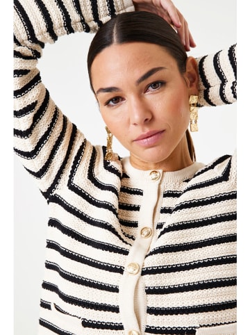 Garcia Cardigan in Weiß/ Schwarz