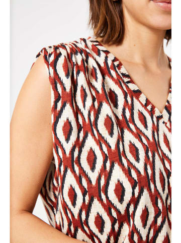 Garcia Top rood/crème/bruin