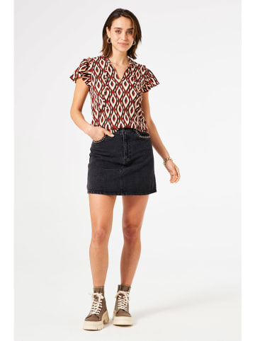 Garcia Shirt in Rot/ Creme/ Braun