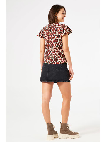 Garcia Shirt in Rot/ Creme/ Braun