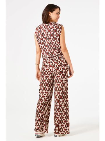 Garcia Broek rood/crème/zwart