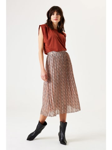 Garcia Plissee-Rock in Beige/ Schwarz