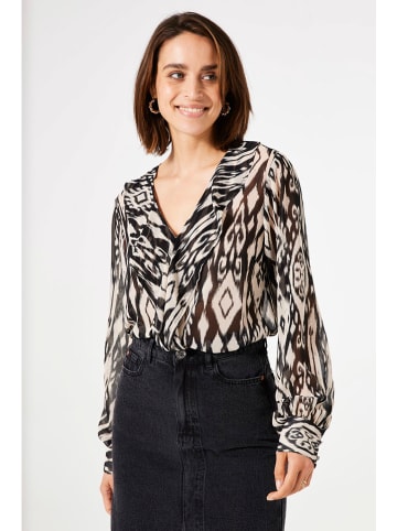 Garcia Bluse in Schwarz/ Creme