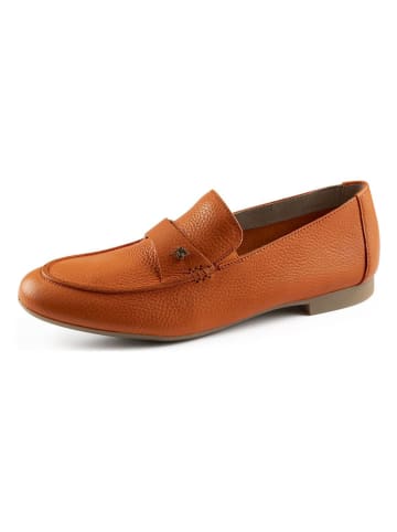 Paul Green Leder-Mokassins in Orange