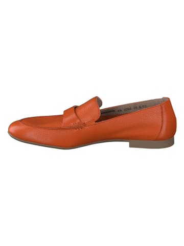 Paul Green Leren mocassins oranje