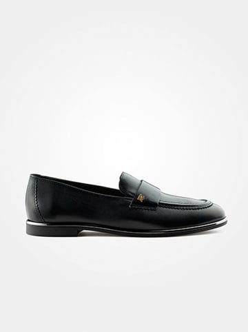 Paul Green Leder-Mokassins in Schwarz