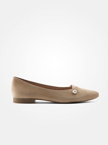 Paul Green Leder-Ballerinas in Hellbraun