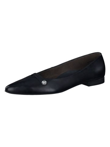 Paul Green Leder-Ballerinas in Schwarz