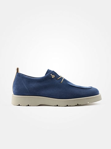 Paul Green Leder-Schnürschuhe in Blau
