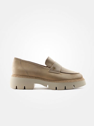 Paul Green Leder-Mokassins in Beige