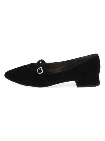Paul Green Leder-Ballerinas in Schwarz